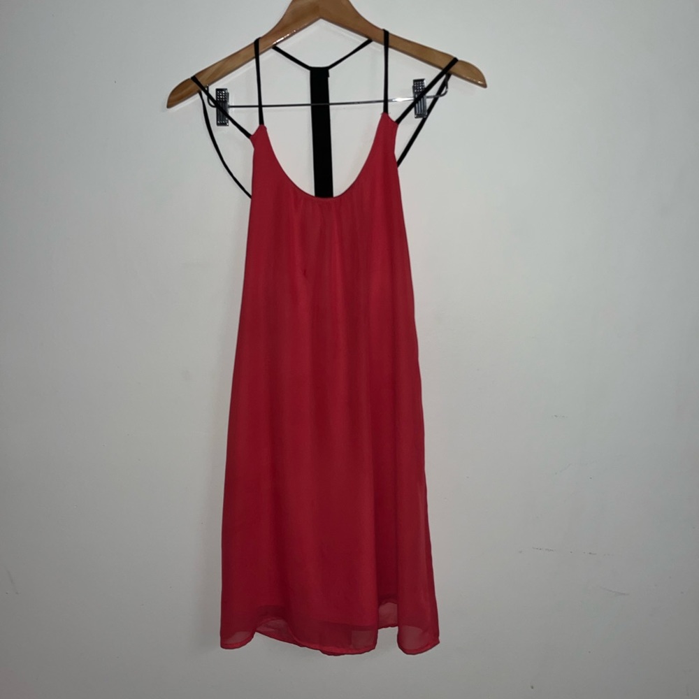 Coral Pink summer shift dress